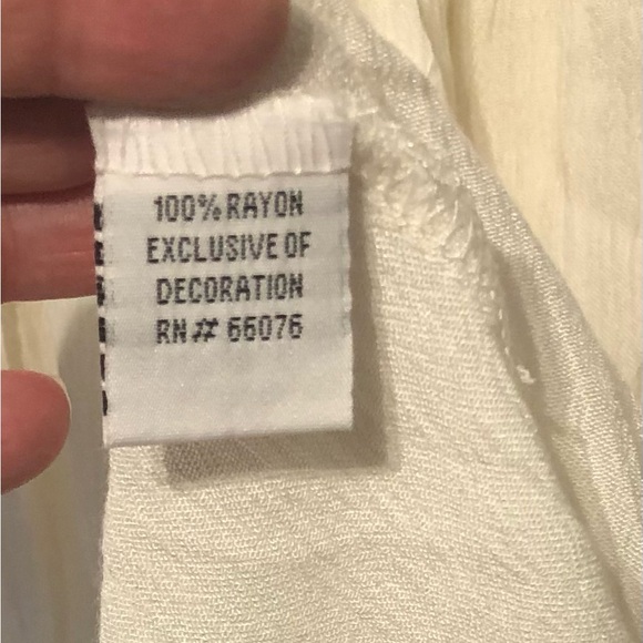 White BOHO Me Rayon blouse/top - Picture 8 of 13